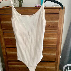 White Scoopneck bodysuit